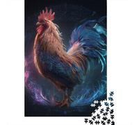 1000 Piece Jigsaw Puzzle for Adults, 52x38cm/1000pcs, Magical Rooster Artwork-1, Thoughtful Gift Idea, Relaxing Indoor Activity And Time at Home