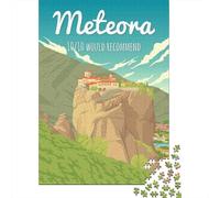 1000 Piece Jigsaw Puzzle for Adults, 52x38cm/1000pcs, Meteora Greece Travel, Thoughtful Gift Idea, Relaxing Indoor Activity And Quiet Weekends