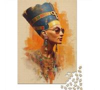 1000 Piece Jigsaw Puzzle for Adults, 52x38cm/1000pcs, Queen Nefertiti's Modern Twist, Shared Puzzle Activity, Quiet Home Time And Friends And Family
