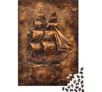 1000 Piece Jigsaw Puzzle for Adults, 52x38cm/1000pcs, Sailing Ship in A Sea, Relaxing Winter Hobby, Weekend Downtime And Cold-Weather Weekends
