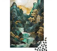 1000 Piece Jigsaw Puzzle for Adults, 52x38cm/1000pcs, Seaside Cliff Temple, Fresh Winter Hobby, Quiet Evening Activity And A Fresh Start