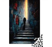 1000 Piece Jigsaw Puzzle for Adults, 52x38cm/1000pcs, The One Who Ascends in Silence - Solitary Figure in The Corridor of Light, Puzzle Lover Present, Screen-Free Leisure And Quiet Weekends