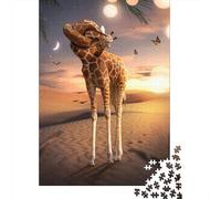 1000 Piece Jigsaw Puzzle for Adults, 52x38cm/1000pcs, Twisted Giraffe, Indoor Puzzle Activity, Quiet Evening Leisure And Time at Home
