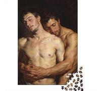1000 Piece Jigsaw Puzzle for Adults, 52x38cm/1000pcs, Two Men Embracing(6), Gift for Puzzle Lovers, Winter Home Activity And Time at Home