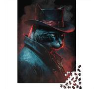 1000 Piece Jigsaw Puzzle for Adults, 70x50cm/1000pcs, Cat Noir Detective, Idea, Screen-Free Activity And Holiday Downtime