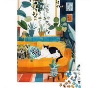 1000 Piece Jigsaw Puzzle for Adults, 70x50cm/1000pcs, Cats Life, Shared Puzzle Activity, Quiet Home Time And Couples And Families