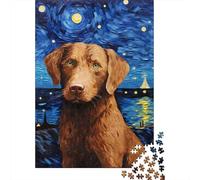 1000 Piece Jigsaw Puzzle for Adults, 70x50cm/1000pcs, Chesapeake Bay Retriever, Winter Indoor Activity, Home Relaxation And Cold-Weather Weekends