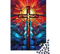 1000 Piece Jigsaw Puzzle for Adults, 70x50cm/1000pcs, Christian Cross Jesus, Gift for Puzzle Lovers, Winter Home Activity And Time at Home