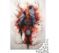 1000 Piece Jigsaw Puzzle for Adults, 70x50cm/1000pcs, Crow Ravens Ink, Winter Indoor Activity, Home Relaxation And Cold-Weather Weekends