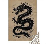 1000 Piece Jigsaw Puzzle for Adults, 70x50cm/1000pcs, Dragon's Fury Ink Illustration, Thoughtful Gift Idea, Winter Home Activity And Quiet Weekends