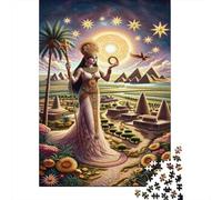 1000 Piece Jigsaw Puzzle for Adults, 70x50cm/1000pcs, Egyptian Goddess Art Print, Shared Puzzle Activity, Time Around The Table And Time Together