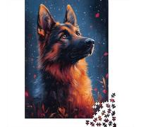 1000 Piece Jigsaw Puzzle for Adults, 70x50cm/1000pcs, German Shepherd Portrait(2), Thoughtful Gift Idea, Winter Home Activity And Time at Home