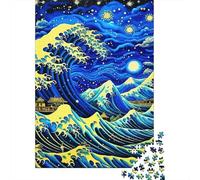 1000 Piece Jigsaw Puzzle for Adults, 70x50cm/1000pcs, Great Wave Van Gogh Japan, Family Activity, Quiet Home Time And Couples And Families