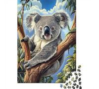 1000 Piece Jigsaw Puzzle for Adults, 70x50cm/1000pcs, Koala in Eucalyptus Tree, Shared Puzzle Activity, Time Around The Table And Time Together