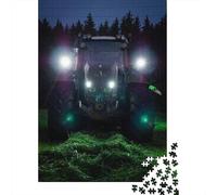 1000 Piece Jigsaw Puzzle for Adults, 70x50cm/1000pcs, Nighttime Tractor Illumination, Screen-Free Activity And Quiet Winter Weekends