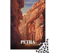 1000 Piece Jigsaw Puzzle for Adults, 70x50cm/1000pcs, Petra Jordan Vintage, Indoor Puzzle Activity, Weekend Downtime And Cosy Evenings