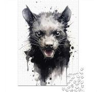 1000 Piece Jigsaw Puzzle for Adults, 70x50cm/1000pcs, Tasmanian Devil Watercolor, Festive Gift Idea, Screen-Free Activity And Family Time at Home