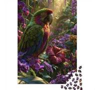 1000 Piece Jigsaw Puzzle for Adults, 70x50cm/1000pcs, Vibrant Macaw in A Lush Tropical Rainforest, Indoor Puzzle Activity, Weekend Downtime And Cosy Evenings