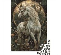 1000 Piece Jigsaw Puzzle for Adults, 70x50cm/1000pcs, Vintage Unicorn Portrait, Shared Puzzle Activity, Quiet Home Time And Friends And Family