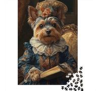 1000 Piece Jigsaw Puzzle for Adults, 70x50cm/1000pcs, Yorkshire Terrier Renaissance Duchess Vintage Dog Painting, Gift for Puzzle Lovers, Screen-Free Leisure And Time at Home