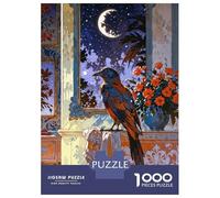 1000 Piece Jigsaw Puzzle for Adults A Crow on Fabric Jigsaw for Adults Relaxing Games Stress Reliever Birthday And Unique Gifts 70x50cm/1000pcs