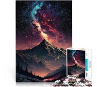 1000 piece jigsaw puzzle for adults A Galaxy Mountain View Made of cardboard Suitable for ages 14 and up Hands-on Game gifts for friends and family。size：38x52cm/14.96x20.47inch