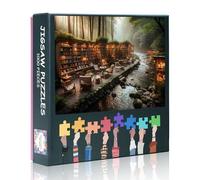1000 piece Jigsaw Puzzle for Adults - A Library Setup Beside A Sparkling River,50x70 cm Intricate Details Parlour Games,Challenging Puzzles,Unique Gift for Puzzle Lovers