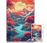 1000 Piece Jigsaw Puzzle for Adults Abstract Color Riverscape Family Fun & Game Night Analysis And Logic Anti-Stress Toys Size 50x75cm