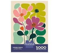 1000 Piece Jigsaw Puzzle for Adults, Abstract Floral Market Artwork, Challenging Brain Teaser, Festive Season Fun, Durable Puzzle Pieces, 38x26cm/1000pcs