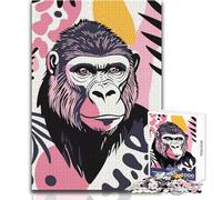 1000 Piece Jigsaw Puzzle for Adults Abstract Gorilla Portrait Family Fun & Game Night Analysis And Logic Anti-Stress Toys Size 38x52cm