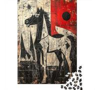 1000-Piece Jigsaw Puzzle for Adults, Abstract Horse Contemporary Expressionist Reimagining, 38x26cm/1000pcs, Relaxing Winter Hobby, Weekend Downtime And Cold-Weather Weekends