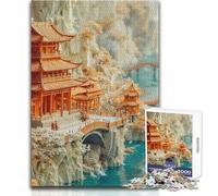 1000 Piece Jigsaw Puzzle for Adults Abstract Japanese Family Fun & Game Night Analysis And Logic Anti-Stress Toys Size 38x52cm