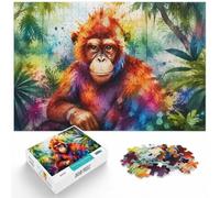 1000 Piece Jigsaw Puzzle for Adults, Abstract Monkey Painting | For relaxed holiday time, this adult jigsaw puzzle with 1000 pieces offers adults a patient challenge for colder days.