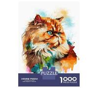 1000 Piece Jigsaw Puzzle for Adults Abstract Persian Cat Art Jigsaw for Adults Relaxing Games Stress Reliever Birthday And Unique Gifts 38x26cm/1000pcs