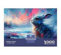 1000 Piece Jigsaw Puzzle for Adults Abstract Rabbit in Winter Landscape Jigsaw Toy Wall Decor Difficult Hard Unique Gifts for Birthday And Christmas 52x38cm/1000pcs