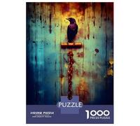 1000 Piece Jigsaw Puzzle for Adults Abstract Raven Art Adult Jigsaw Puzzle Toy Wall Decor Precision Cutting Unique Gifts for Birthday And Christmas 52x38cm/1000pcs