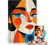 1000 Piece Jigsaw Puzzle for Adults Abstract Woman Portrait Intellektuelles Spiel Geschenke für Freunde und Familie38x26cm