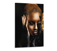 1000 Piece Jigsaw Puzzle for Adults，African Black Gold Touching Face，paper Puzzle - for Adults Teens Educational Toys Gifts（38x26cm）-A72