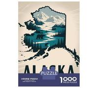 1000 Piece Jigsaw Puzzle for Adults, Alaska The Last Frontier Travel Artwork, Creative Leisure Activity, Winter Indoor Entertainment, Precision Cut Pieces, 52x38cm/1000pcs