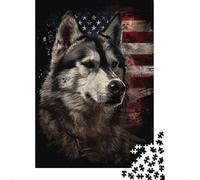 1000 Piece Jigsaw Puzzle for Adults, Alaskan Malamute America