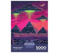 1000 Piece Jigsaw Puzzle for Adults Alien Egypt Adult Jigsaw Puzzle Toy Wall Decor Precision Cutting Unique Gifts for Birthday And Christmas 38x26cm/1000pcs