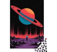 1000 Piece Jigsaw Puzzle for Adults, Alien on A Purple Planet, 52x38cm/1000pcs, Shared Puzzle Activity, Relaxing Evenings And Friends And Family