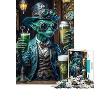 1000 Piece Jigsaw Puzzle for Adults Aliens Raise Beer Glasses Jigsaws for Adults Brain Teaser Game Stress Reliever Difficult And Challenge (Size 38x26cm)