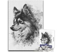 1000 Piece Jigsaw Puzzle for Adults American Eskimo Dog Family Fun & Game Night Analysis And Logic Anti-Stress Toys Size 38x52cm