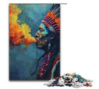 1000 Piece Jigsaw Puzzle for Adults American Indians Jigsaw for Educational Game Challenge Toy Artwork Gift 1000PCS(38x26cm)