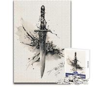 1000 Piece Jigsaw Puzzle for Adults Ancient Dagger Family Fun & Game Night Analysis And Logic Anti-Stress Toys Size 38x52cm
