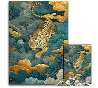 1000 Piece Jigsaw Puzzle for Adults Ancient Tiger Wooden Jigsaw Puzzles with Family Interactive Game, for Ages 14+ 50X75CM