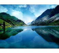 1000 Piece Jigsaw Puzzle for Adults And Kids Age 14 And Up - River sky mountains 75x50cm