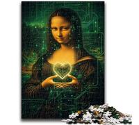 1000 Piece Jigsaw Puzzle for Adults And Teenagers Abstract Mona Lisa Help The Brain Exercise Addictive Toys to Cultivate Patience Suitable for Couples 50x75cm