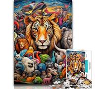 1000 Piece Jigsaw Puzzle for Adults And Teenagers African Animals Adult Puzzles,Fun Games Wall Decoration Unique Birthday And Xmas Gifts (size 38x26cm)